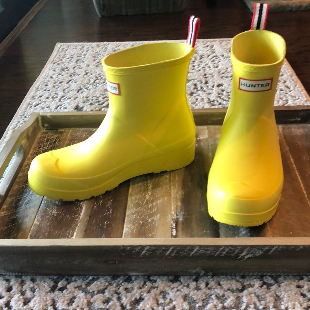 Hunter Short Play Wedge Rain Boots Wader Yellow